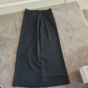 Classic Black Maxi Skirt - Sleek A-Line Design